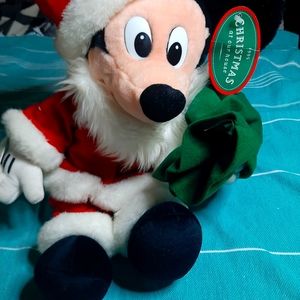 Vintage 1995 Disney Store Santa Mickey 14"